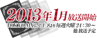 2013年1月よりTOKYO MXほかにて放送予定